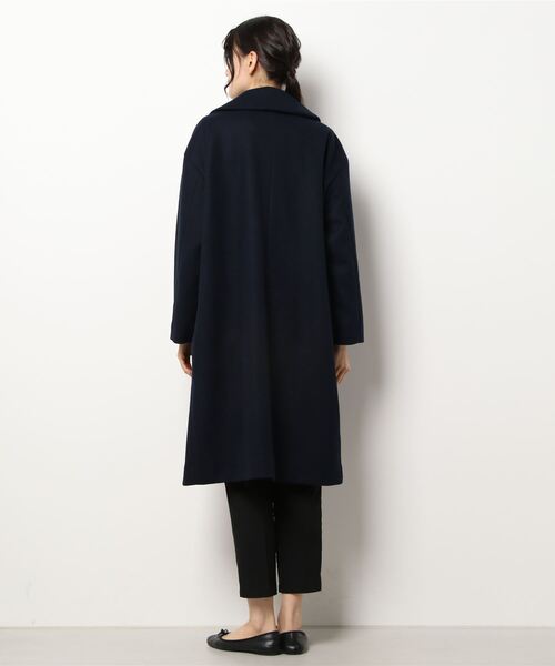 Lugnoncure（ルノンキュール）の「フェイクウールロングコート（その他アウター・レディース・ネイビー/ブルー/モカ・ﾌﾘ-）」の4枚目の写真