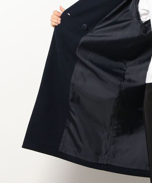 Lugnoncure（ルノンキュール）の「フェイクウールロングコート（その他アウター・レディース・ネイビー/ブルー/モカ・ﾌﾘ-）」の5枚目の写真