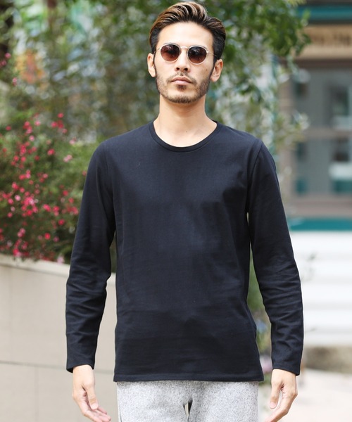 roshell（ロシェル）の「綿100% 吸湿発熱加工 クルーネックロンT ヒート インナー カットソー（Tシャツ/カットソー・メンズ・ホワイト/ブラック/グレイッシュベージュ・MEDIUM/LARGE/X-LARGE）」の10枚目の写真