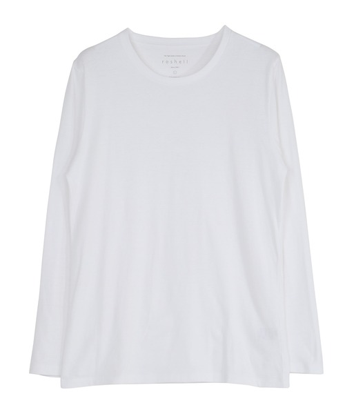 roshell（ロシェル）の「綿100% 吸湿発熱加工 クルーネックロンT ヒート インナー カットソー（Tシャツ/カットソー・メンズ・ホワイト/ブラック/グレイッシュベージュ・MEDIUM/LARGE/X-LARGE）」の15枚目の写真