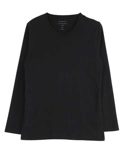 roshell（ロシェル）の「綿100% 吸湿発熱加工 クルーネックロンT ヒート インナー カットソー（Tシャツ/カットソー・メンズ・ホワイト/ブラック/グレイッシュベージュ・MEDIUM/LARGE/X-LARGE）」の7枚目の写真