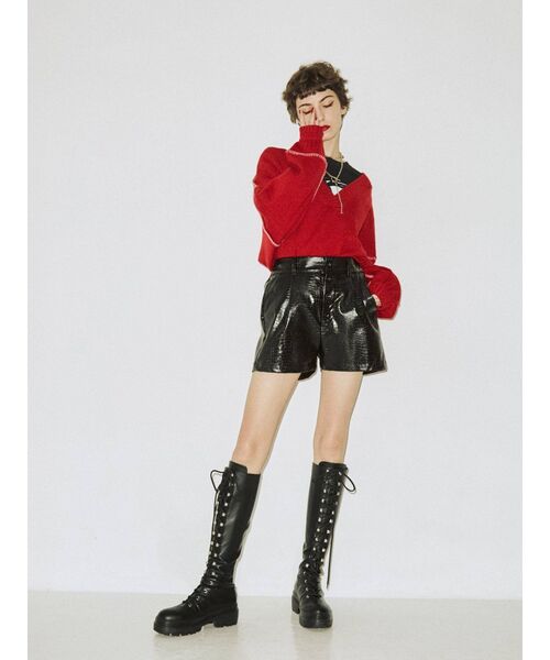 jouetie（ジュエティ）の「パターンキュロットパンツ（その他パンツ・レディース・ブラック/アイボリー/ボルドー/その他1・MEDIUM）」の8枚目の写真