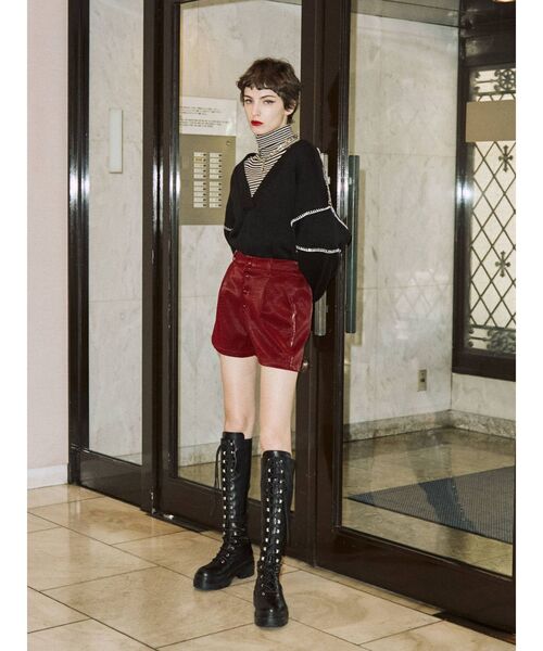 jouetie（ジュエティ）の「パターンキュロットパンツ（その他パンツ・レディース・ブラック/アイボリー/ボルドー/その他1・MEDIUM）」の7枚目の写真