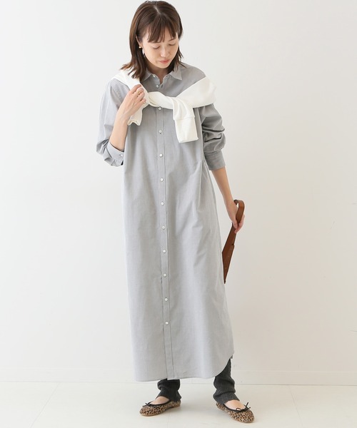 SLOBE IENA(スローブイエナ)の「コットンブロードシャツワンピース◆(シャツワンピース・レディース・グリーン系その他2/サックスブルー/グレー系その他・FREE)」の7枚目の写真