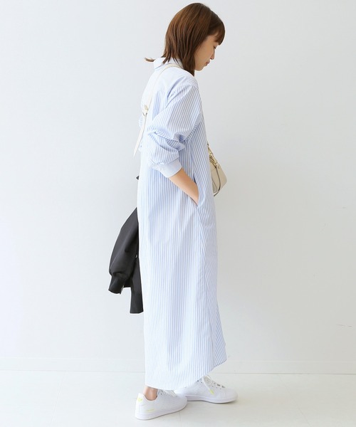 SLOBE IENA(スローブイエナ)の「コットンブロードシャツワンピース◆(シャツワンピース・レディース・グリーン系その他2/サックスブルー/グレー系その他・FREE)」の19枚目の写真