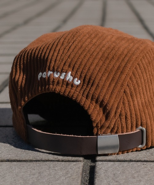 Perushu（ペルーシュ）の「コーデュロイキャップ（キャップ・メンズ・ブラック/ダークブラウン/カーキ/オレンジ/アイボリー・FREE）」の9枚目の写真