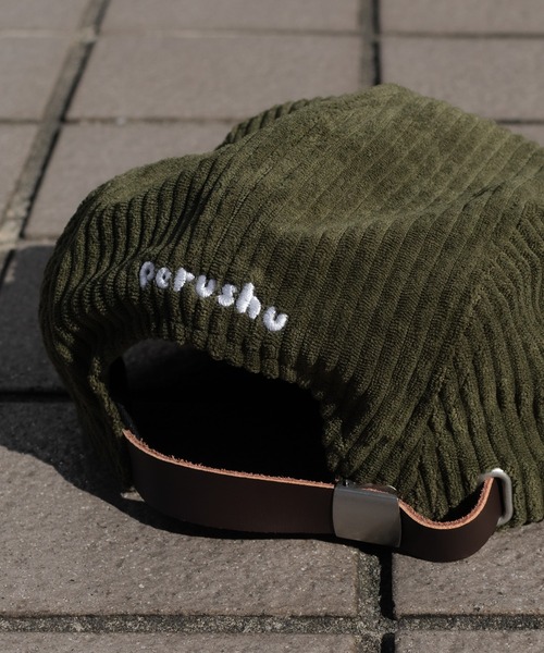 Perushu（ペルーシュ）の「コーデュロイキャップ（キャップ・メンズ・ブラック/ダークブラウン/カーキ/オレンジ/アイボリー・FREE）」の11枚目の写真