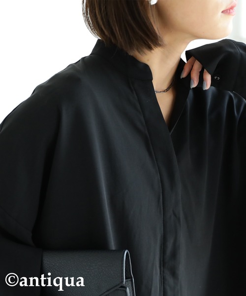 antiqua(アンティカ)の「スキッパーシャツ(シャツ/ブラウス・レディース・ブラック/イエロー/ホワイト系その他/グリーン系その他・FREE)」の13枚目の写真