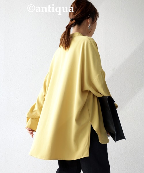 antiqua(アンティカ)の「スキッパーシャツ(シャツ/ブラウス・レディース・ブラック/イエロー/ホワイト系その他/グリーン系その他・FREE)」の15枚目の写真