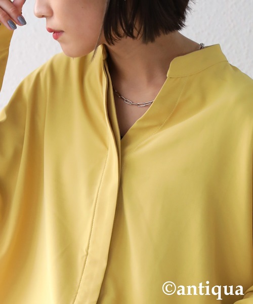 antiqua(アンティカ)の「スキッパーシャツ(シャツ/ブラウス・レディース・ブラック/イエロー/ホワイト系その他/グリーン系その他・FREE)」の11枚目の写真