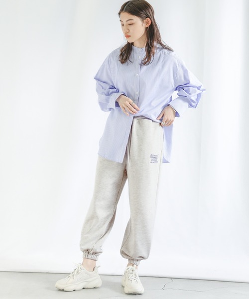 select MOCA(セレクトモカ)の「2022 SS ロゴデザインスウェットジョガーパンツ(スウェットパンツ・レディース・ライトグレー/オリーブ/アイボリー・FREE)」の6枚目の写真