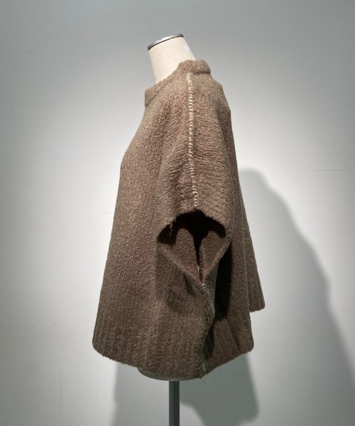 PUAL CE CIN（ピュアルセシン）の「ブランケット刺繍ニットベスト（ベスト・レディース・ベージュ/グレー・FREE）」の3枚目の写真