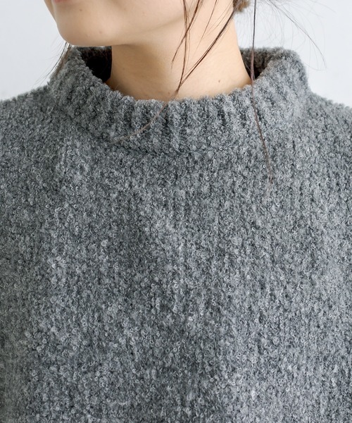 PUAL CE CIN（ピュアルセシン）の「ブランケット刺繍ニットベスト（ベスト・レディース・ベージュ/グレー・FREE）」の10枚目の写真
