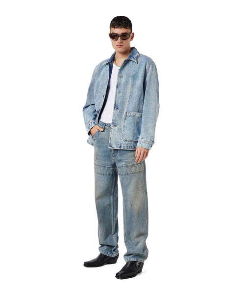 DIESEL（ディーゼル）の「DIESEL SS22 ユニセックス トラッカージャケット デニムジャケット（デニムジャケット・メンズ・インディゴブルー・SMALL/MEDIUM/LARGE/X-LARGE）」の5枚目の写真