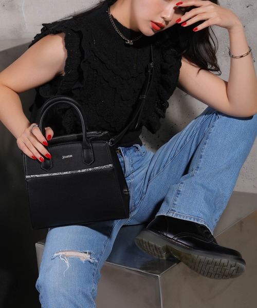 jouetie（ジュエティ）の「【jouetie/ジュエティ】BARLINE スモールハンドバッグ（ハンドバッグ・レディース・ブラック/オリーブ/ブラック系その他/ベージュ系その他/スモークピンク・FREE）」の2枚目の写真