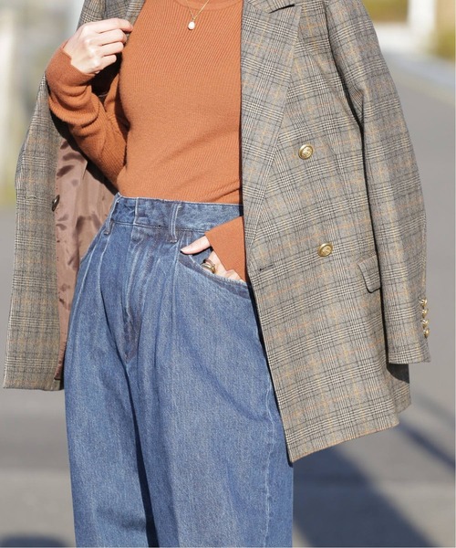 FARAH（ファーラー）の「【FARAH/ファーラー】Two-tuck Wide Tapererd Pants:パンツ（デニムパンツ・レディース・ネイビー/アイボリー・26/28）」の11枚目の写真