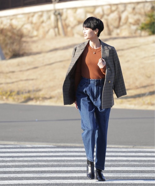 FARAH（ファーラー）の「【FARAH/ファーラー】Two-tuck Wide Tapererd Pants:パンツ（デニムパンツ・レディース・ネイビー/アイボリー・26/28）」の13枚目の写真