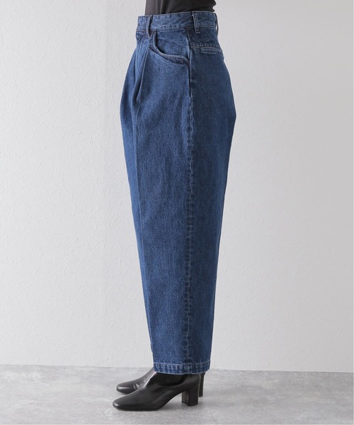 FARAH（ファーラー）の「【FARAH/ファーラー】Two-tuck Wide Tapererd Pants:パンツ（デニムパンツ・レディース・ネイビー/アイボリー・26/28）」の15枚目の写真