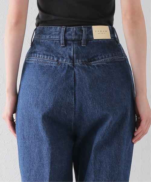FARAH（ファーラー）の「【FARAH/ファーラー】Two-tuck Wide Tapererd Pants:パンツ（デニムパンツ・レディース・ネイビー/アイボリー・26/28）」の18枚目の写真