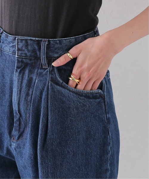 FARAH（ファーラー）の「【FARAH/ファーラー】Two-tuck Wide Tapererd Pants:パンツ（デニムパンツ・レディース・ネイビー/アイボリー・26/28）」の21枚目の写真