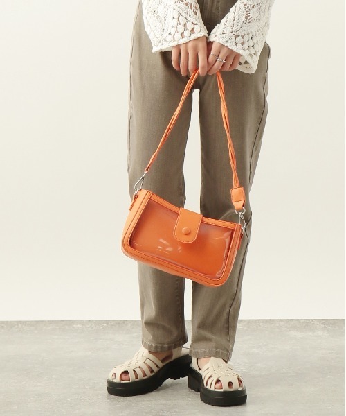 Heather(ヘザー)の「4WAY/PVCセットBAG 272250(ショルダーバッグ・レディース・アイボリー/ブルー/オレンジ・ONE SIZE)」の3枚目の写真