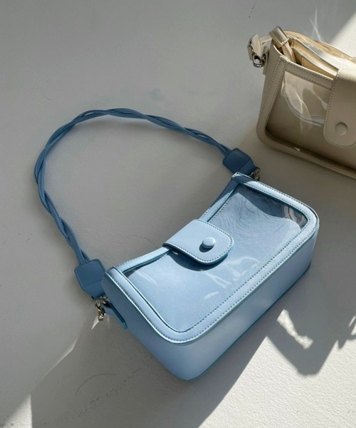 Heather(ヘザー)の「4WAY/PVCセットBAG 272250(ショルダーバッグ・レディース・アイボリー/ブルー/オレンジ・ONE SIZE)」の1枚目の写真
