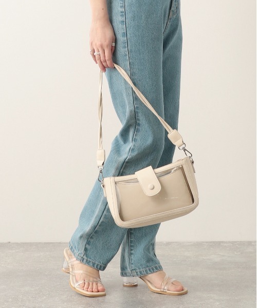 Heather(ヘザー)の「4WAY/PVCセットBAG 272250(ショルダーバッグ・レディース・アイボリー/ブルー/オレンジ・ONE SIZE)」の2枚目の写真