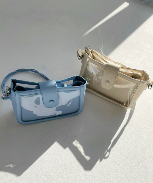 Heather(ヘザー)の「4WAY/PVCセットBAG 272250(ショルダーバッグ・レディース・アイボリー/ブルー/オレンジ・ONE SIZE)」の4枚目の写真