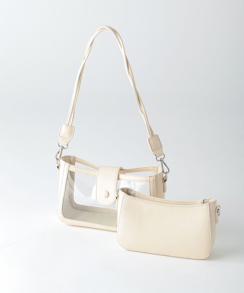 Heather(ヘザー)の「4WAY/PVCセットBAG 272250(ショルダーバッグ・レディース・アイボリー/ブルー/オレンジ・ONE SIZE)」の16枚目の写真