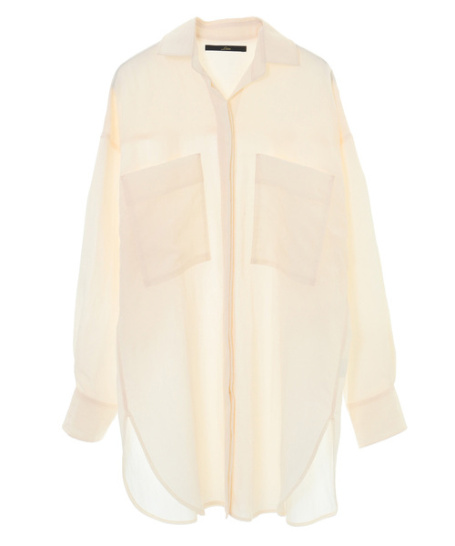 Liesse(リエス)の「フィブリルポプリンゆるシャツ(シャツ/ブラウス・レディース・アイボリー/パープル/イエロー・FREE)」の13枚目の写真