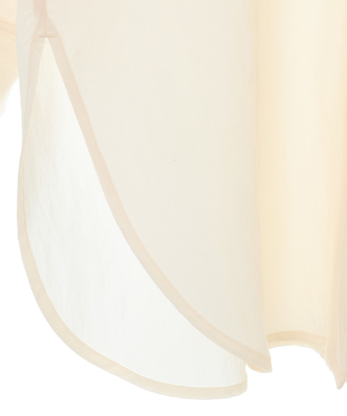 Liesse(リエス)の「フィブリルポプリンゆるシャツ(シャツ/ブラウス・レディース・アイボリー/パープル/イエロー・FREE)」の7枚目の写真