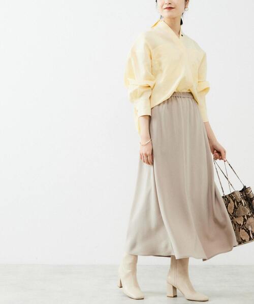 Liesse(リエス)の「フィブリルポプリンゆるシャツ(シャツ/ブラウス・レディース・アイボリー/パープル/イエロー・FREE)」の6枚目の写真