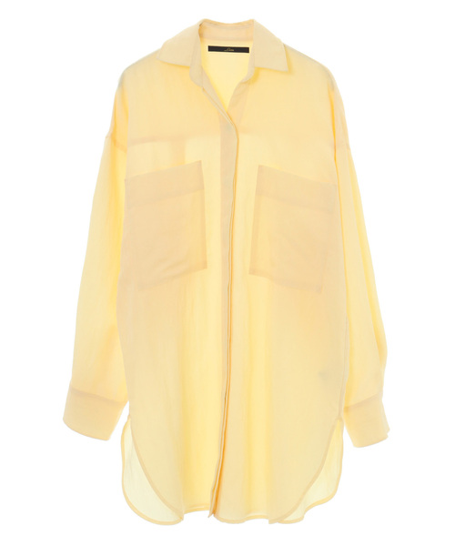 Liesse(リエス)の「フィブリルポプリンゆるシャツ(シャツ/ブラウス・レディース・アイボリー/パープル/イエロー・FREE)」の5枚目の写真