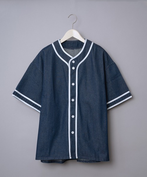 CAHLUMN リネン　ベースボールシャツ CAHLUMN/カウラム Linen Baseball Shirt/リネン ベースボール