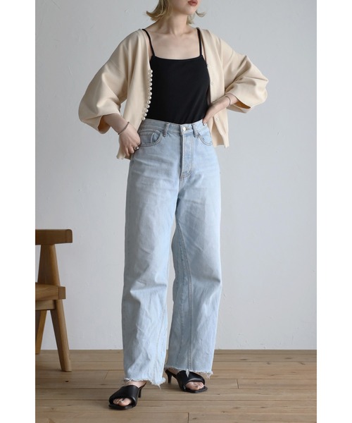 Bonjour Sagan（ボンジュールサガン）の「ビッグパールボタンカーディガン（カーディガン/ボレロ・レディース・ブラック/グリーン/アイボリー・FREE）」の21枚目の写真