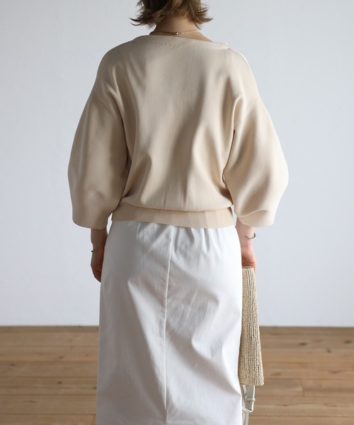 Bonjour Sagan（ボンジュールサガン）の「ビッグパールボタンカーディガン（カーディガン/ボレロ・レディース・ブラック/グリーン/アイボリー・FREE）」の4枚目の写真