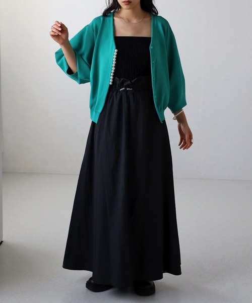 ボンジュールサガン BONJOUR SAGAN ビッグパールボタンジレ （black） ボンジュールサガン BONJOUR SAGAN ビッグパールボタンジレ