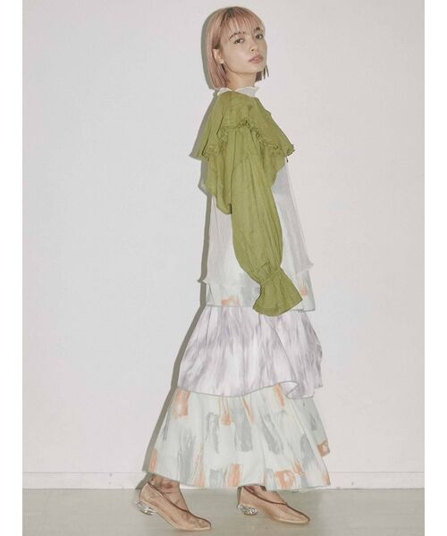 merry jenny（メリージェニー）の「short linen collar tops（その他トップス・レディース・オフホワイト/ブラック/グリーン・FREE）」の7枚目の写真