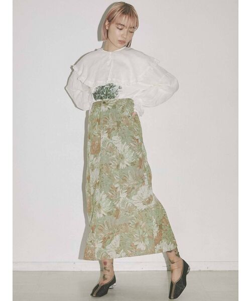 merry jenny（メリージェニー）の「short linen collar tops（その他トップス・レディース・オフホワイト/ブラック/グリーン・FREE）」の15枚目の写真