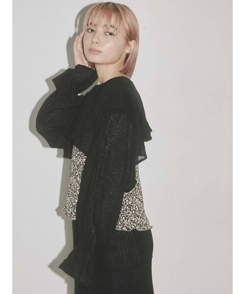 merry jenny（メリージェニー）の「short linen collar tops（その他トップス・レディース・オフホワイト/ブラック/グリーン・FREE）」の20枚目の写真