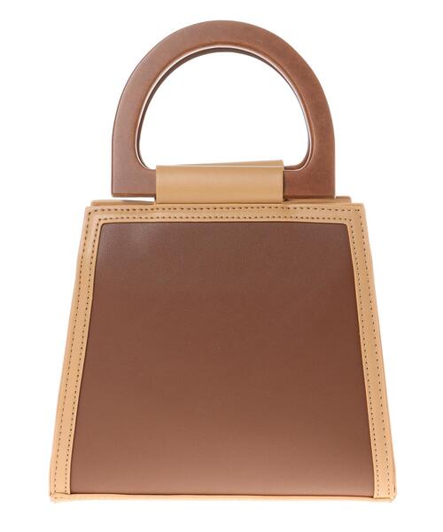 INGNI(イング)の「ウッドハンドルショルダーBAG(トートバッグ・レディース・ベージュ系2/イエロー系1・ONE SIZE)」の3枚目の写真