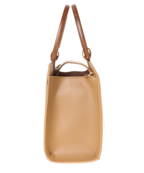 INGNI(イング)の「ウッドハンドルショルダーBAG(トートバッグ・レディース・ベージュ系2/イエロー系1・ONE SIZE)」の4枚目の写真