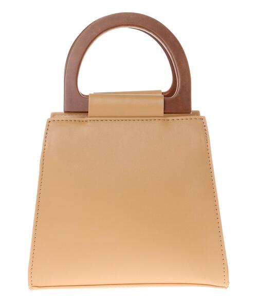 INGNI(イング)の「ウッドハンドルショルダーBAG(トートバッグ・レディース・ベージュ系2/イエロー系1・ONE SIZE)」の5枚目の写真