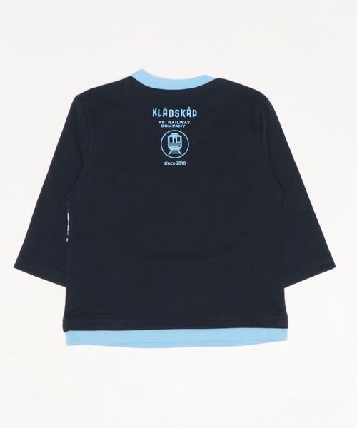 kladskap（クレードスコープ）の「電車プリント長袖Tシャツ（Tシャツ/カットソー・キッズ・ネイビー/トップグレー・100cm/130cm/120cm/110cm/80ｃｍ/90cm）」の3枚目の写真