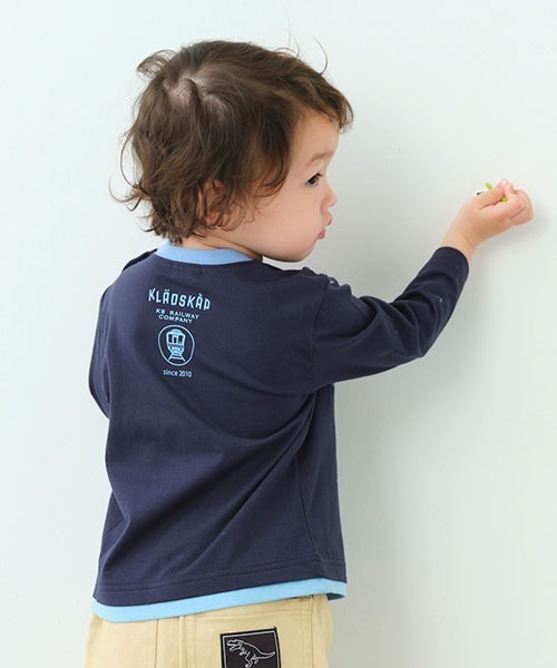 kladskap（クレードスコープ）の「電車プリント長袖Tシャツ（Tシャツ/カットソー・キッズ・ネイビー/トップグレー・100cm/130cm/120cm/110cm/80ｃｍ/90cm）」の16枚目の写真