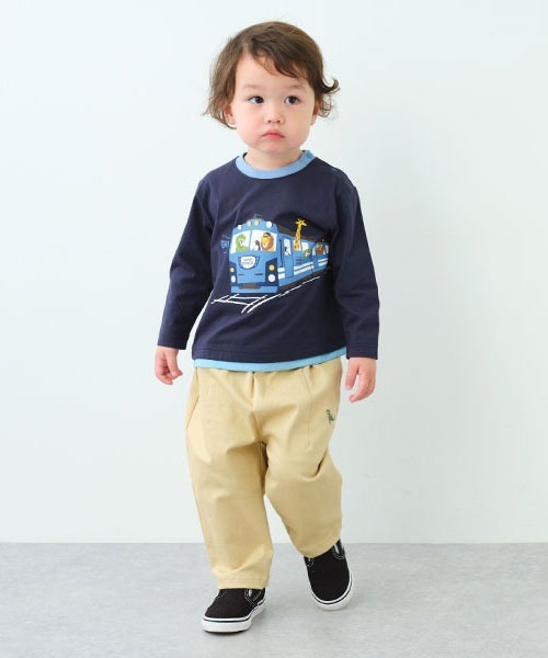 kladskap（クレードスコープ）の「電車プリント長袖Tシャツ（Tシャツ/カットソー・キッズ・ネイビー/トップグレー・100cm/130cm/120cm/110cm/80ｃｍ/90cm）」の15枚目の写真