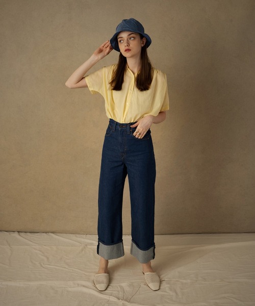 Levi's(リーバイス)の「Levi's(R) RED HIGH LOOSE CUFFED PINE GULCH CREEK(デニムパンツ・レディース・ダークインディゴブルー・27inch/25inch/24inch/26inch/30inch/29inch/23inch/28inch)」の3枚目の写真