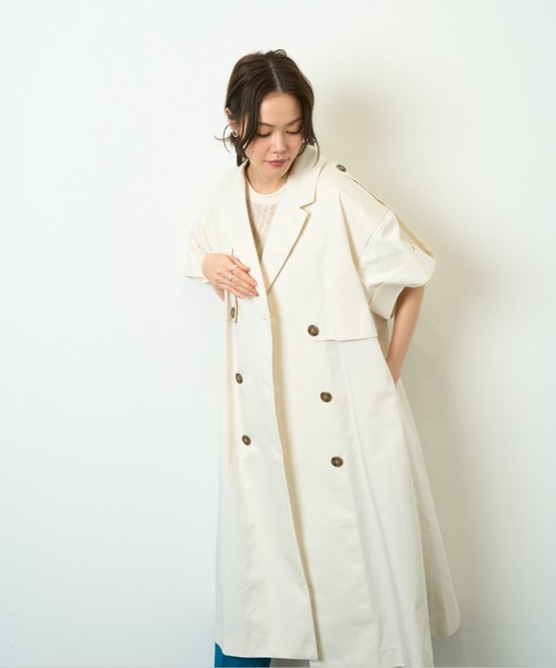 HERENCIA（ヘレンチア）の「高密度ツイル ショートスリーブ トレンチ