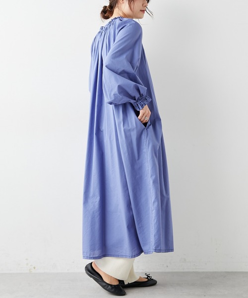 PUAL CE CIN(ピュアルセシン)の「綿テンセル配色ステッチワンピース(ワンピース・レディース・ホワイト/ブラック/ライラック・FREE)」の17枚目の写真