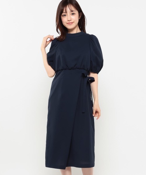 MISCH MASCH（ミッシュマッシュ）の「スカートラップワンピース（ワンピース・レディース・ピンクベージュ/ライトブルー/ネイビー・MEDIUM）」の2枚目の写真